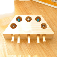 JOUET WHACK-A-MOLE POUR CHAT EN BOIS